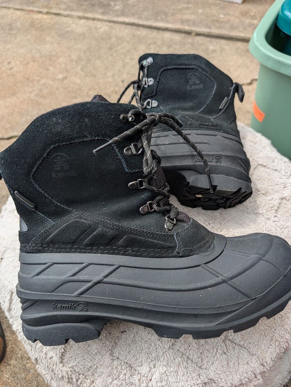 Men's Kamil Black Insulated Winter Boots Size 11